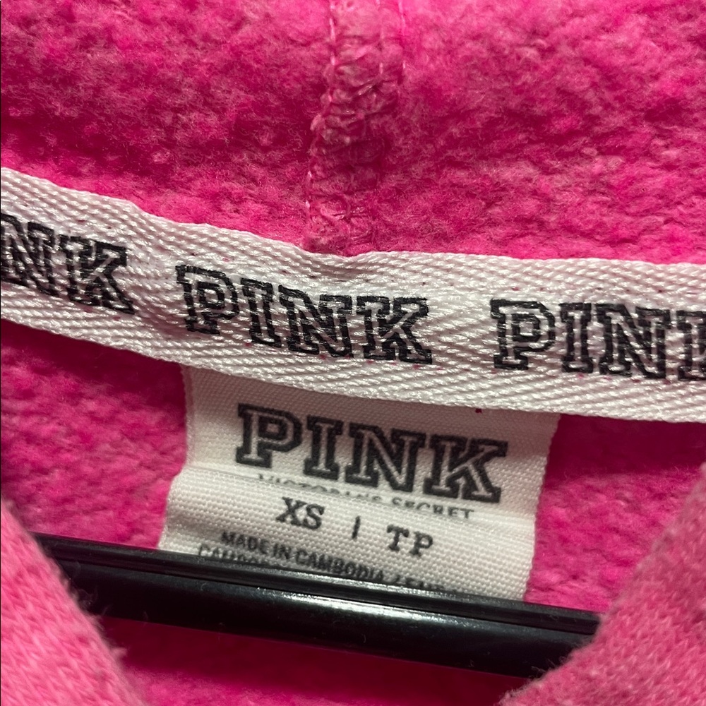 Y2K Victorias Secret Pink size XS hoodie with silver logo - Picture 3 of 5